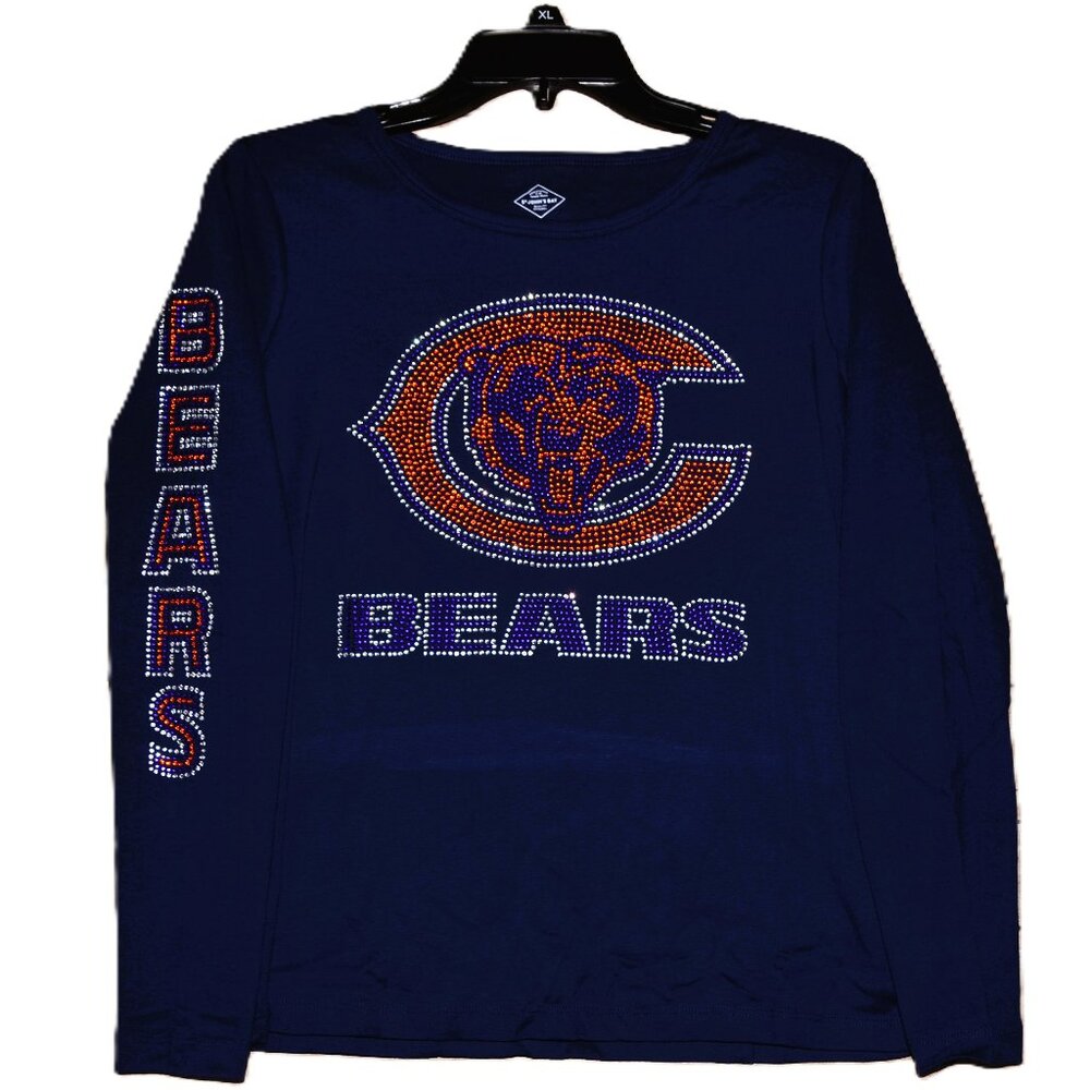 Bears rhinestone  navy RN long sleeve shirt XS S M L XL…